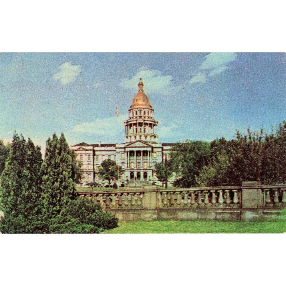 Vintage Colorado State Capitol Denver Civic Center Chrome Postcard P182 VG+ - Picture 1 of 2